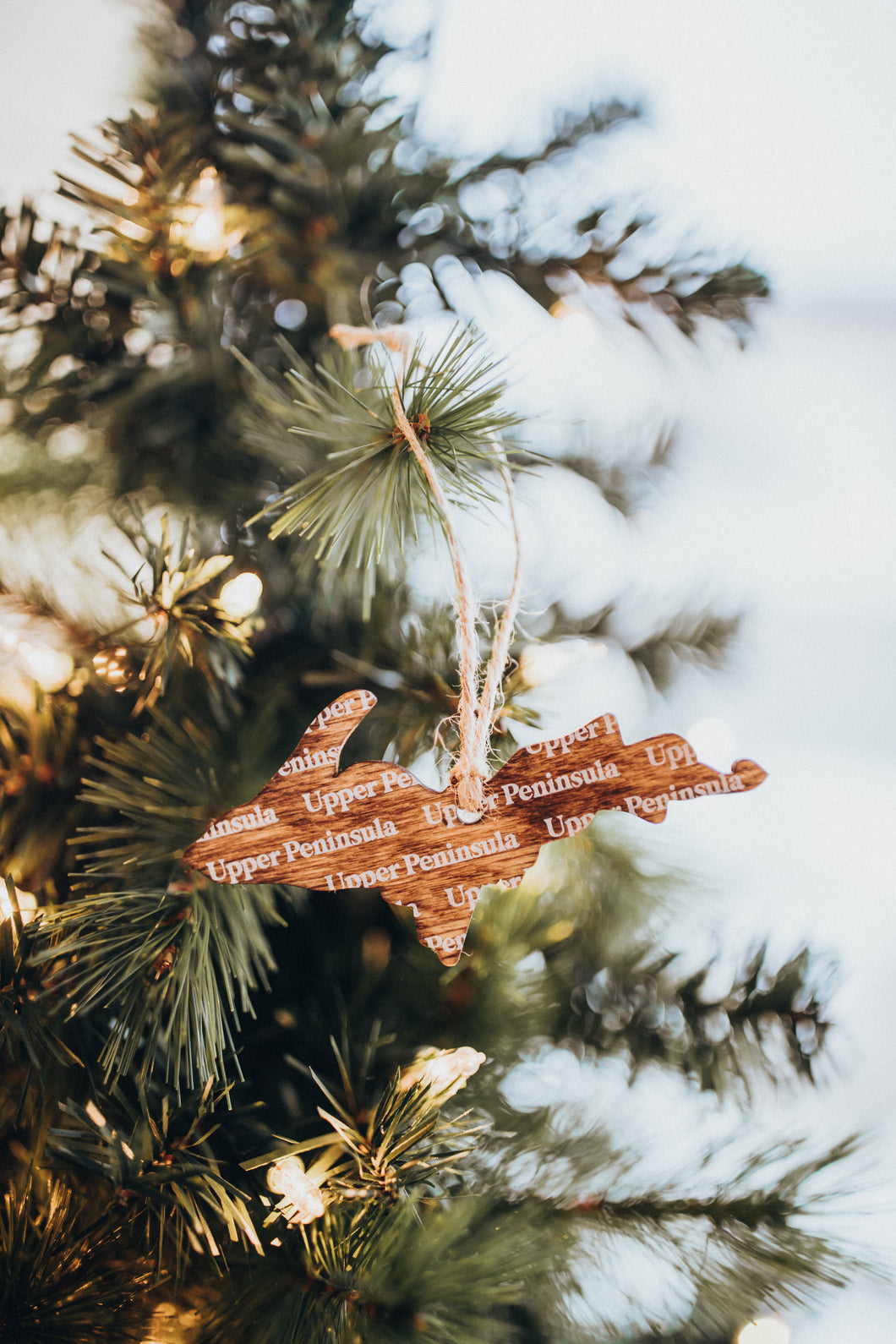 Michigan Upper Peninsula Ornament Printed